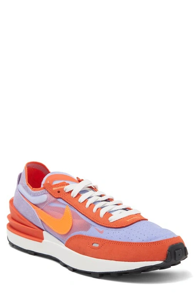 Nike Waffle One Sneaker In Team Orange/ Crimson