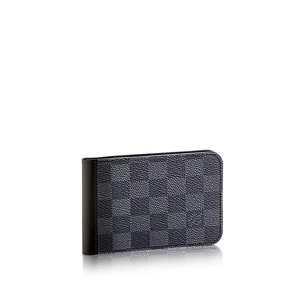 Louis Vuitton Pince Card Holder with Bill Clip, Black