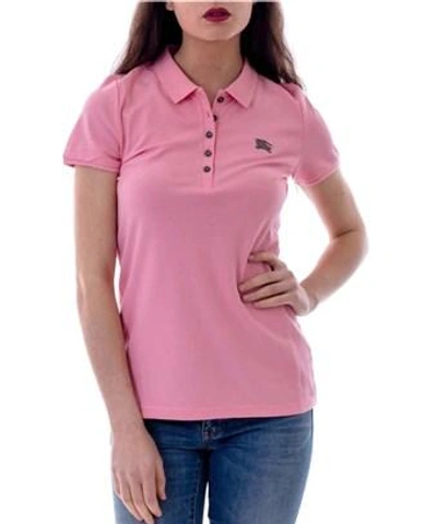 Burberry Women's Pink Cotton Polo Shirt | ModeSens