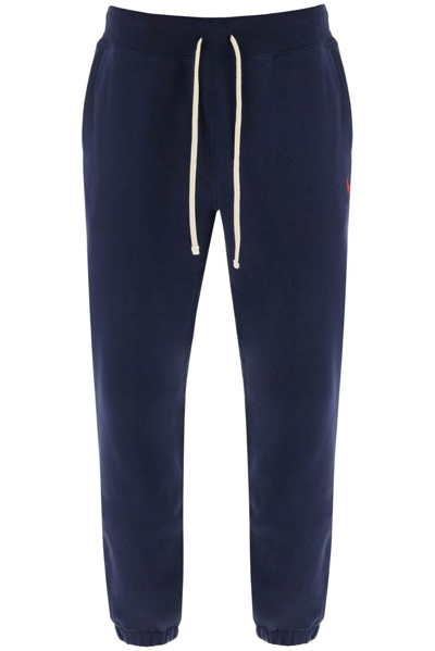 Polo Ralph Lauren Logo Embroidered Sweatpants In Navy