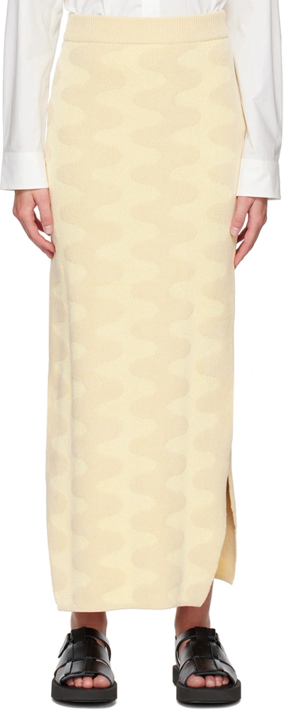 Nanushka Bria Sweater Maxi Skirt In Creme