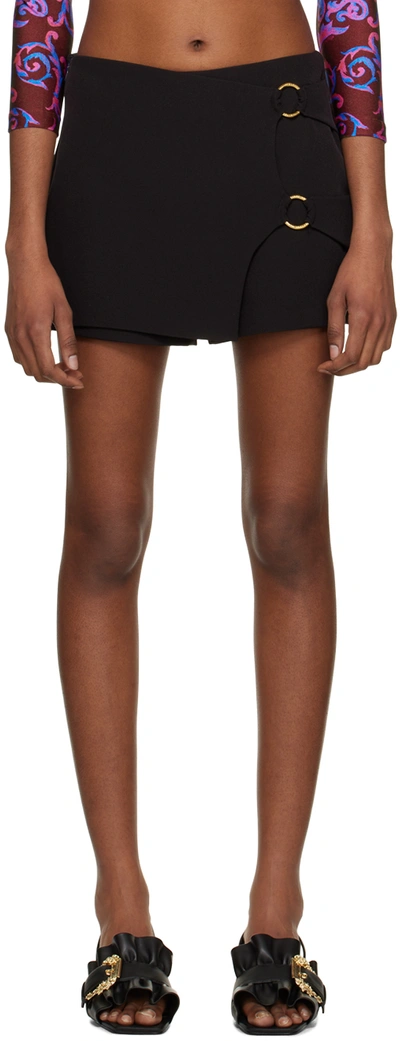 Versace Jeans Couture Logo Hardware Skort In Black