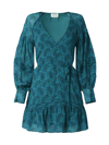 Joie Bree Floral-print Ruffle Mini Dress In Blue