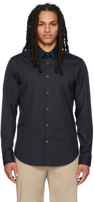 Theory Sylvain Wealth Dress Shirt In Eclipse