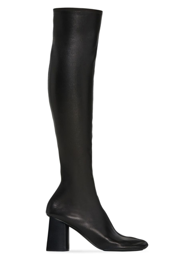 Balenciaga Glove 80mm Knee-high Boots In Black