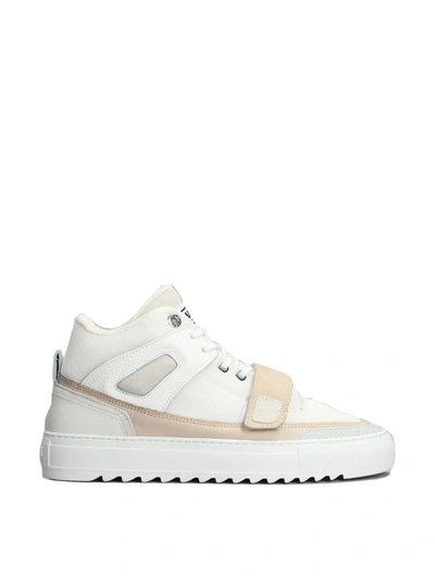 Mason Garments Firenze Mid Sneakers In White Leather And Fabric