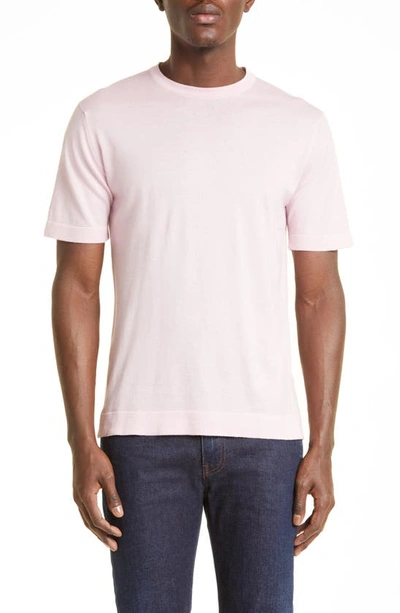 John Smedley Lorca Slim-fit Sea Island Cotton T-shirt In Pink