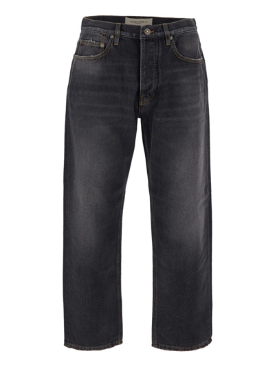 Golden Goose Mens Stonewashed-effect Black Jeans