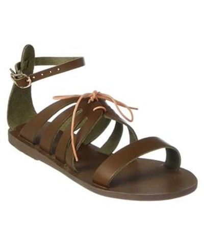 Ancient Greek Sandals Iphigenia Leather Sandal In Green