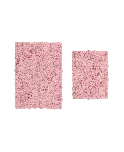 Home Weavers Bell Flower 2-pc. Bath Rug Set In Pink