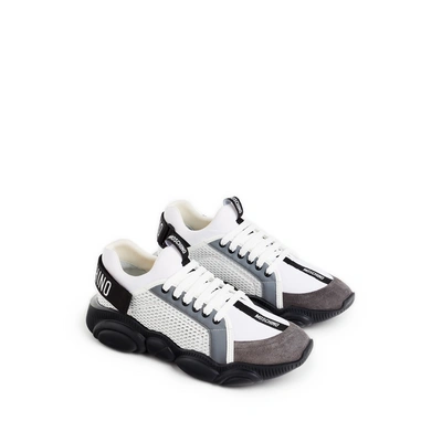 Moschino Teddy Bear Sneakers In White