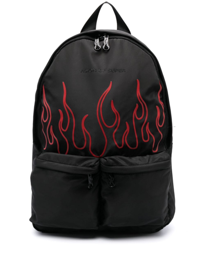 Vision Of Super Flames Backpack In Black