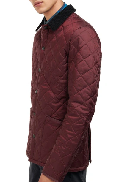 Barbour Heritage Liddesdale Quilted Jacket In Bordeaux