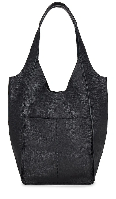 Rag & Bone Logan Leather Shopper Shoulder Bag In Black