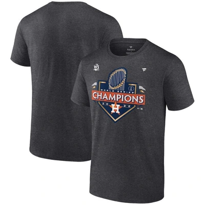 Fanatics Branded Heather Charcoal Houston Astros 2022 World Series Champions Locker Room T-shirt