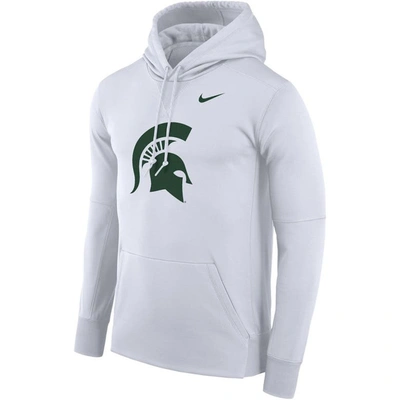 Nike White Michigan State Spartans Performance Pullover Hoodie