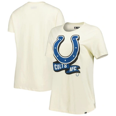 New Era Cream Indianapolis Colts Chrome Sideline T-shirt