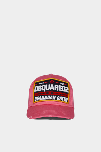 Dsquared2 D2 Patch Baseball Cap In Pink