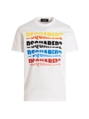 Dsquared2 Color Wave Cotton Jersey T-shirt In White