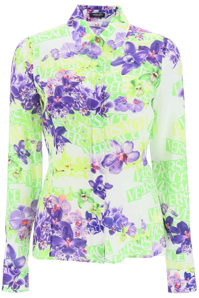 Versace Orchid Blouse In Multicolor
