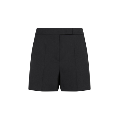 Max Mara Amato Tailored Wool Blend Shorts In Black