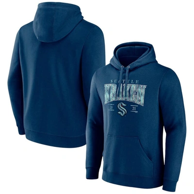 Fanatics Branded Deep Sea Blue Seattle Kraken Dynasty Pullover Hoodie