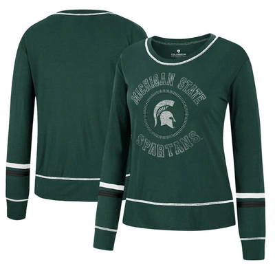 Colosseum Green Michigan State Spartans Heathrow Super Soft Long Sleeve T-shirt