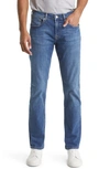 7 For All Mankind The Straight Leg Jeans In Mid Blue