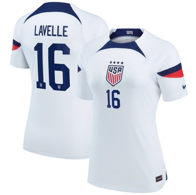 Nike Uswnt 2022/23 Stadium Home (rose Lavelle)  Women's Dri-fit Soccer Jersey In White