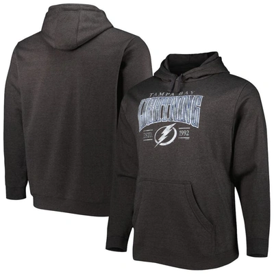 Fanatics Branded Heather Charcoal Tampa Bay Lightning Big & Tall Dynasty Pullover Hoodie