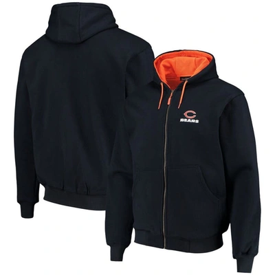 Dunbrooke Navy Chicago Bears Craftsman Thermal-lined Full-zip Hoodie