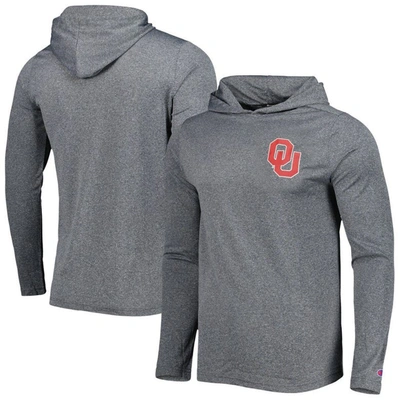 Knights Apparel Champion Grey Oklahoma Sooners Hoodie Long Sleeve T-shirt