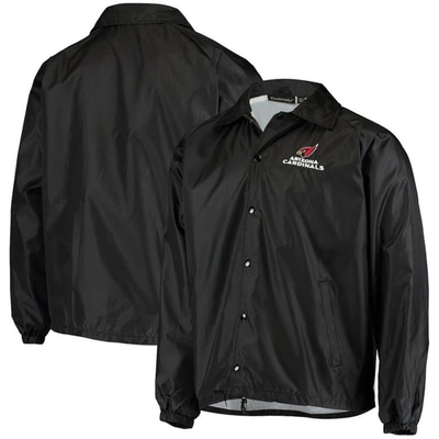 Dunbrooke Black Arizona Cardinals Coaches Classic Raglan Full-snap Windbreaker Jacket