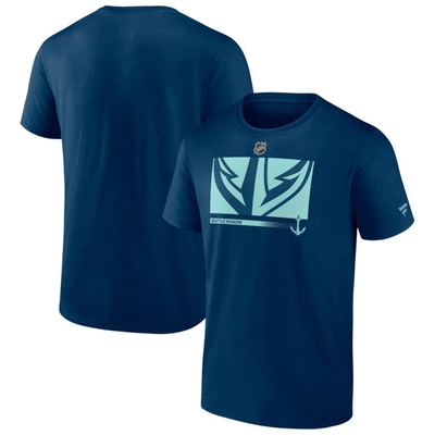 Fanatics Branded Deep Sea Blue Seattle Kraken Authentic Pro Core Collection Secondary T-shirt