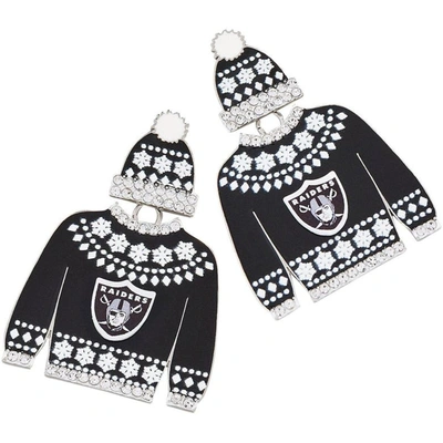 Baublebar Las Vegas Raiders Sweater Earrings In Black