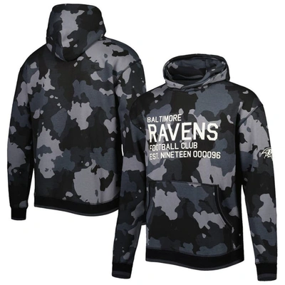 The Wild Collective Black Baltimore Ravens Camo Pullover Hoodie