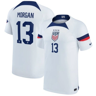 Nike Uswnt 2022/23 Stadium Home (alex Morgan) Big Kids'  Dri-fit Soccer Jersey In White