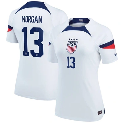 Nike Uswnt 2022/23 Stadium Home (alex Morgan)  Women's Dri-fit Soccer Jersey In White