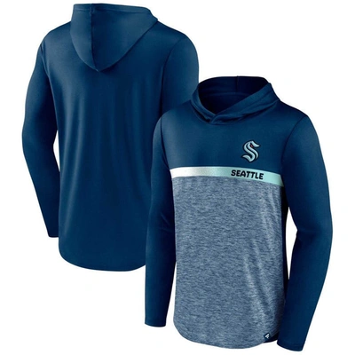 Fanatics Branded Deep Sea Blue Seattle Kraken Podium Defender Pullover Hoodie