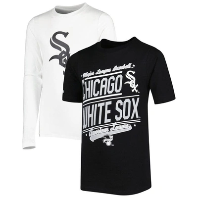 Stitches Kids' Youth  Black/white Chicago White Sox Combo T-shirt Set