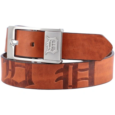 Eagles Wings Brown Detroit Tigers Brandish Leather Belt