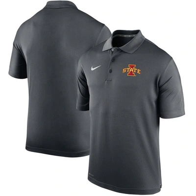 Nike Men's  Anthracite Iowa State Cyclones Big And Tall Primary Logo Varsity Performance Polo Shirt