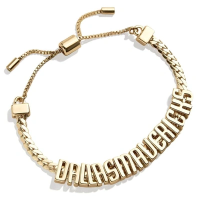 Baublebar Dallas Mavericks Pull-tie Bracelet In Gold-tone