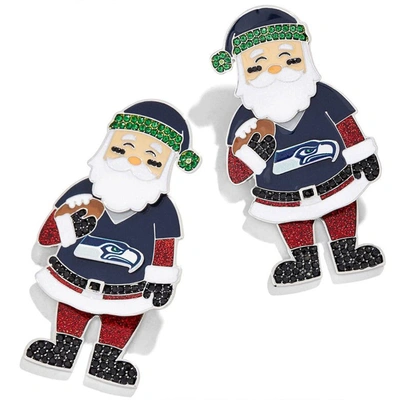 Baublebar Seattle Seahawks Santa Claus Earrings In Navy