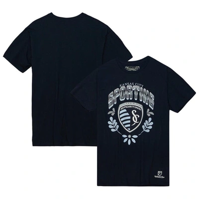 Mitchell & Ness Navy Sporting Kansas City Serape T-shirt