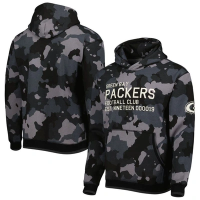 The Wild Collective Black Green Bay Packers Camo Pullover Hoodie