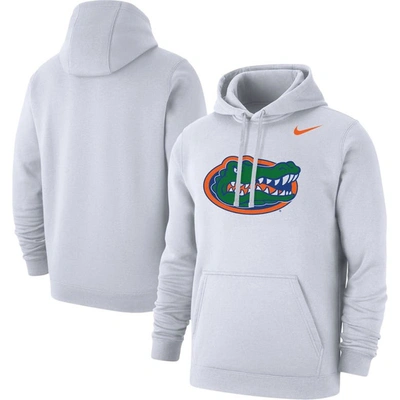 Nike White Florida Gators Logo Club Fleece Pullover Hoodie