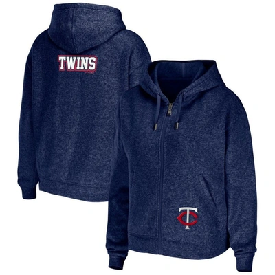 Wear By Erin Andrews Navy Minnesota Twins Full-zip Hoodie