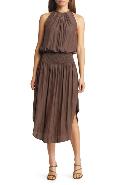 Ramy Brook Audrey Blouson Dress In Chocolate