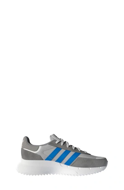 Adidas Originals Kids' Retropy F2 Sneaker In Grey/ Blue Rush/ White
